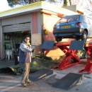 Pisa Italy damaged car