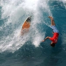 Surfer Wipes Out Extreme Surf