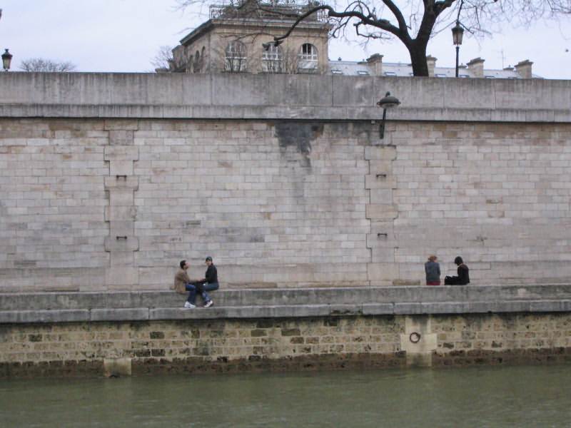 Paris City Photo - People on the other side de la Seine