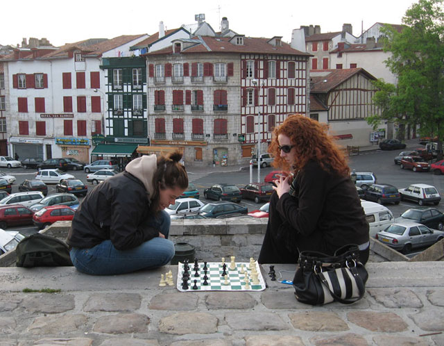Playing Chess In Bayonne Place Paul Bert