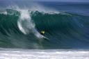 Dane Reynolds drop on big wave