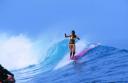 Amazing girl surfing