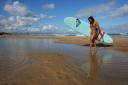 Surf Girl on the Beach