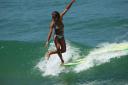 Acrobat girl surf