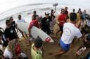 Kelly Slater on the beach