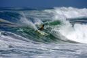 Patrick Beven carving wave surf